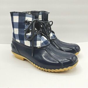 Jack Rogers Draper James Size 8 Women’s Gingham Chloe Rain Boots